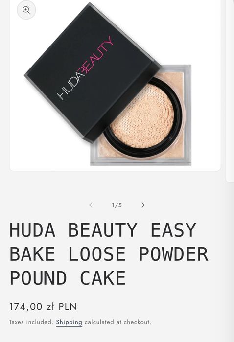 puder huda beauty easy bake loose Pound cake nowa