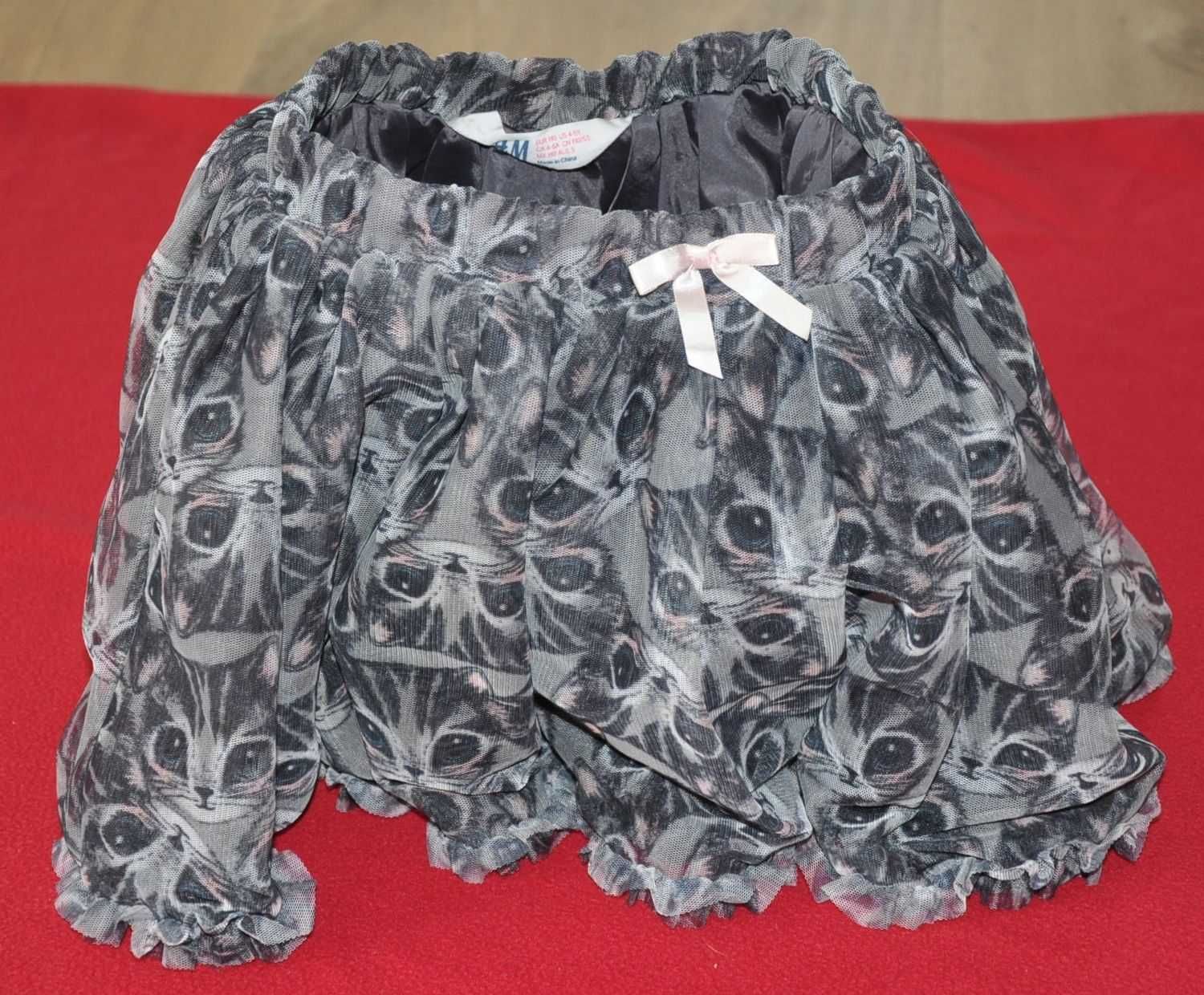 Spódnica H&M 4-5 Lat ( 110-116 ) śliczna w kotki - falbanki, kiecka