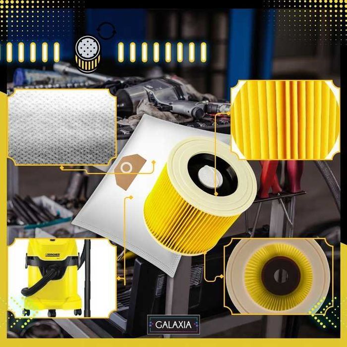 Worki do Odkurzacza Karcher WD3 10x WOREK WD 3 WD2 WD 6 SE 4001 Filtr