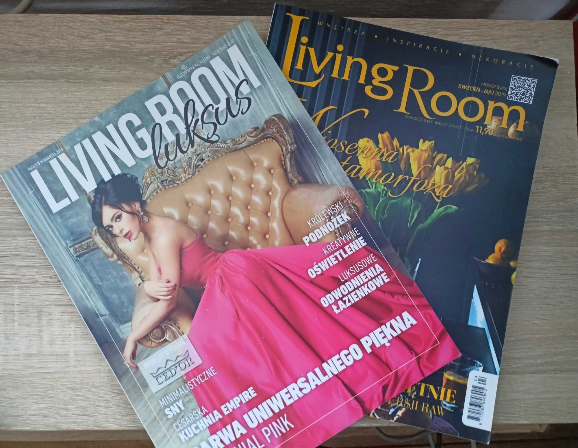 Magazyn Living Room luksus nr 5/2018 i 2/2019 zestaw urządzanie wnętrz