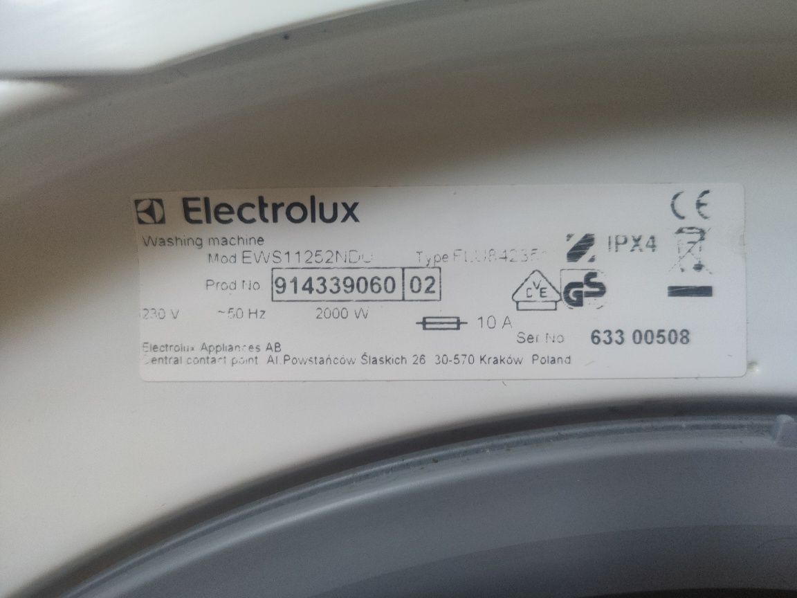Pralka Electrolux uszkodzona do naprawy albo na części