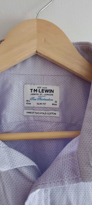 Casualowa koszula z długim rękawem 42 Slim Fit bawełna