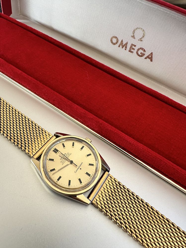 Zegarek omega constellation 167.021 chronometr gold cap