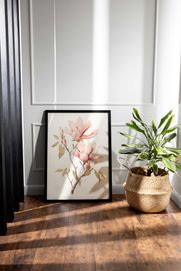 Plakat na Ścianę Obraz Kwiaty Minimalizm Rośliny Sztuka 50x70 cm