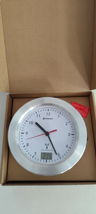 Zegar ścienny Bresser biały 17cm