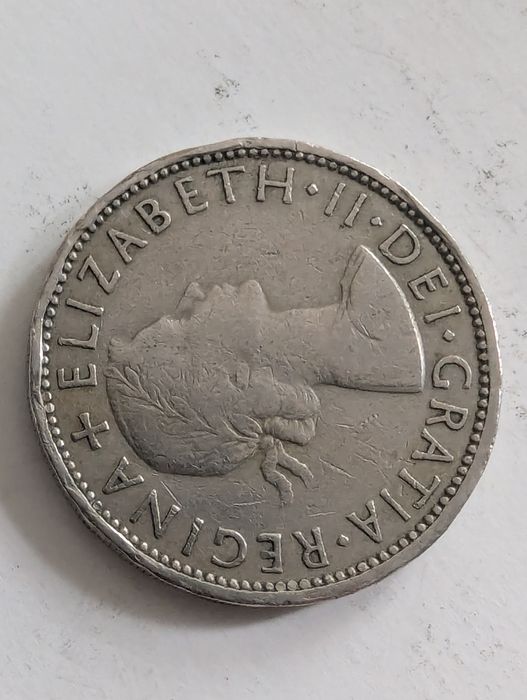 Moneta angielska Anglia 2 shilling 1960 Wielka Brytania