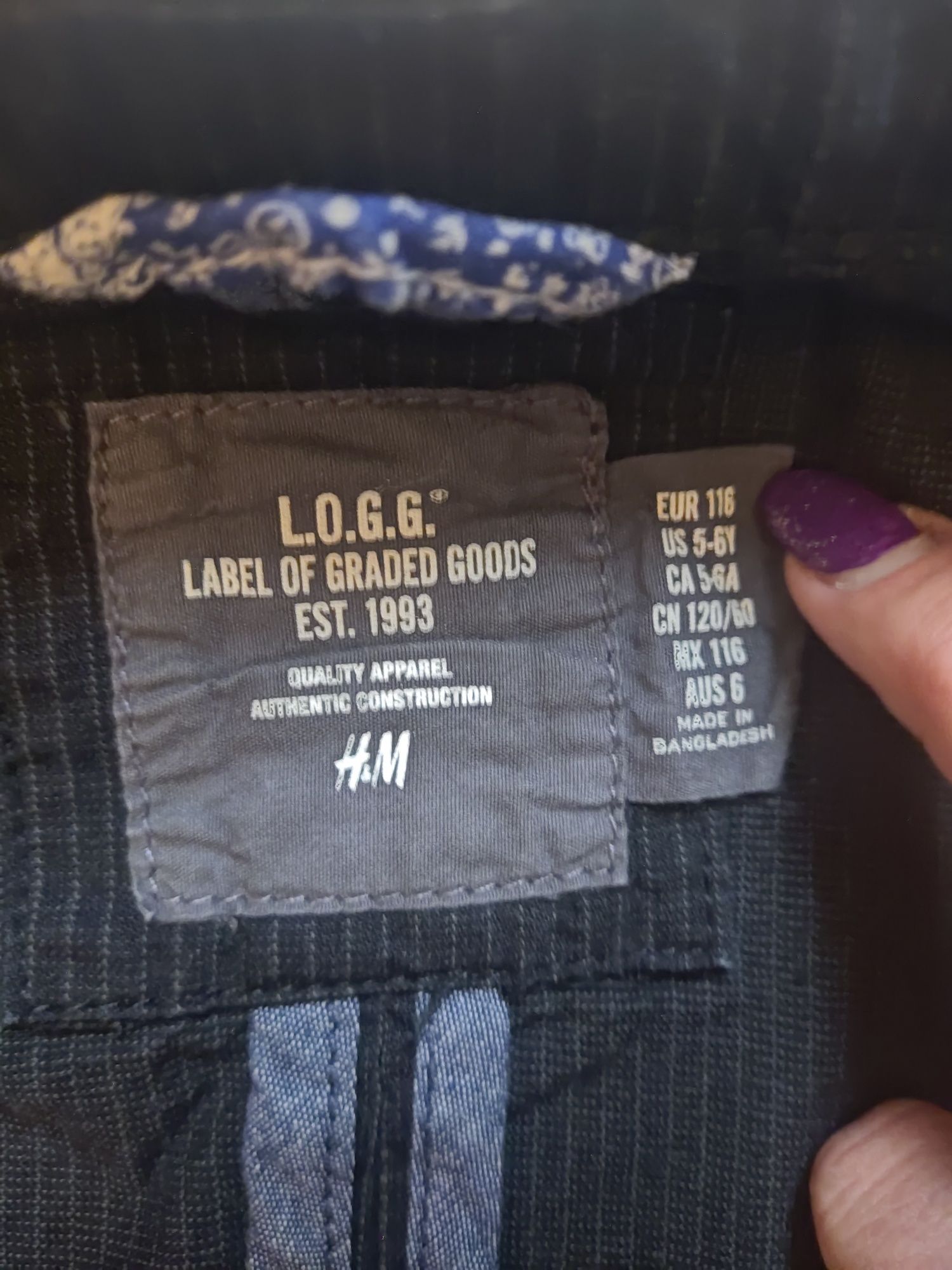 Marynarka prążek *H&M* 116cm