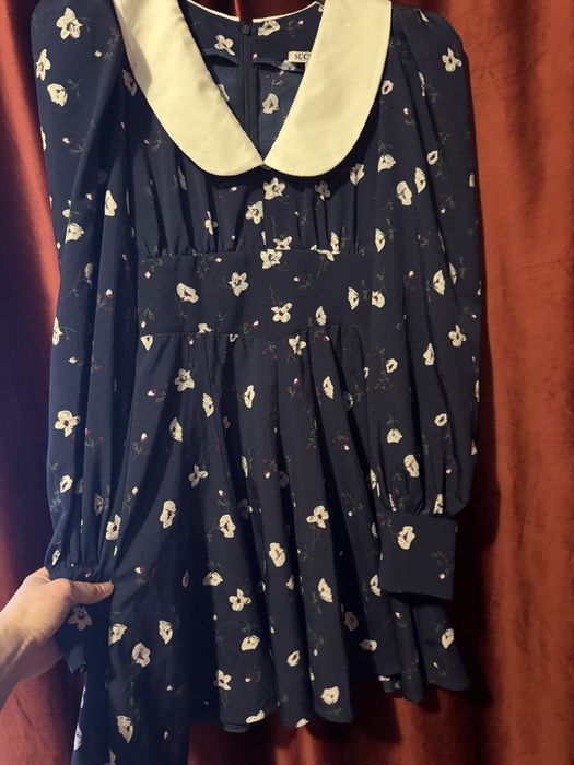 Романтична сукня з білим комірцем