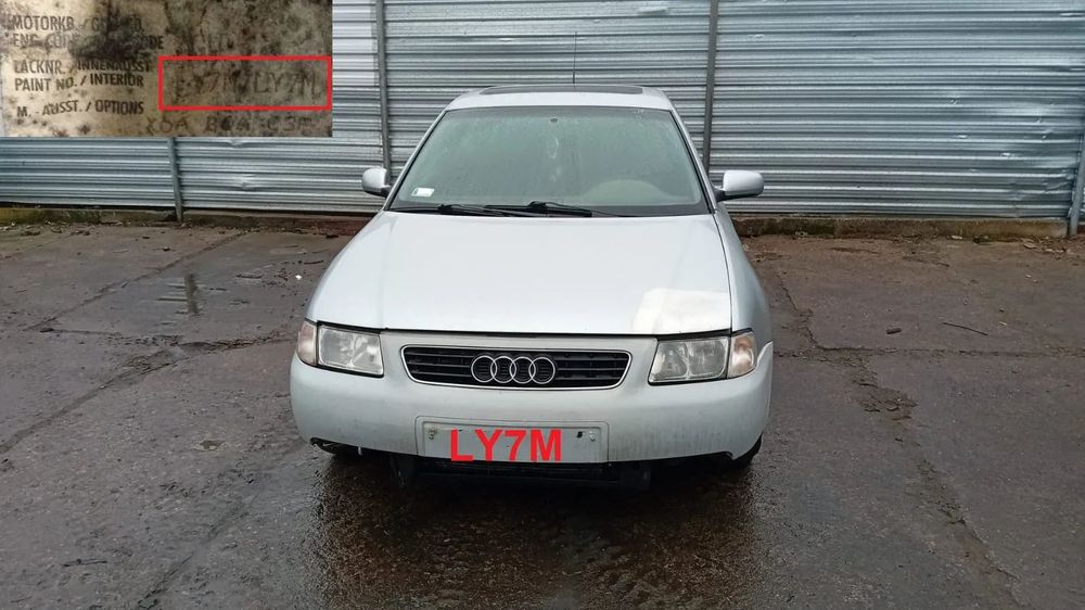 Tylko Części Audi A3 8L 1.8t agu 150KM 110kW 3d 96r–00r Lakier LY7M