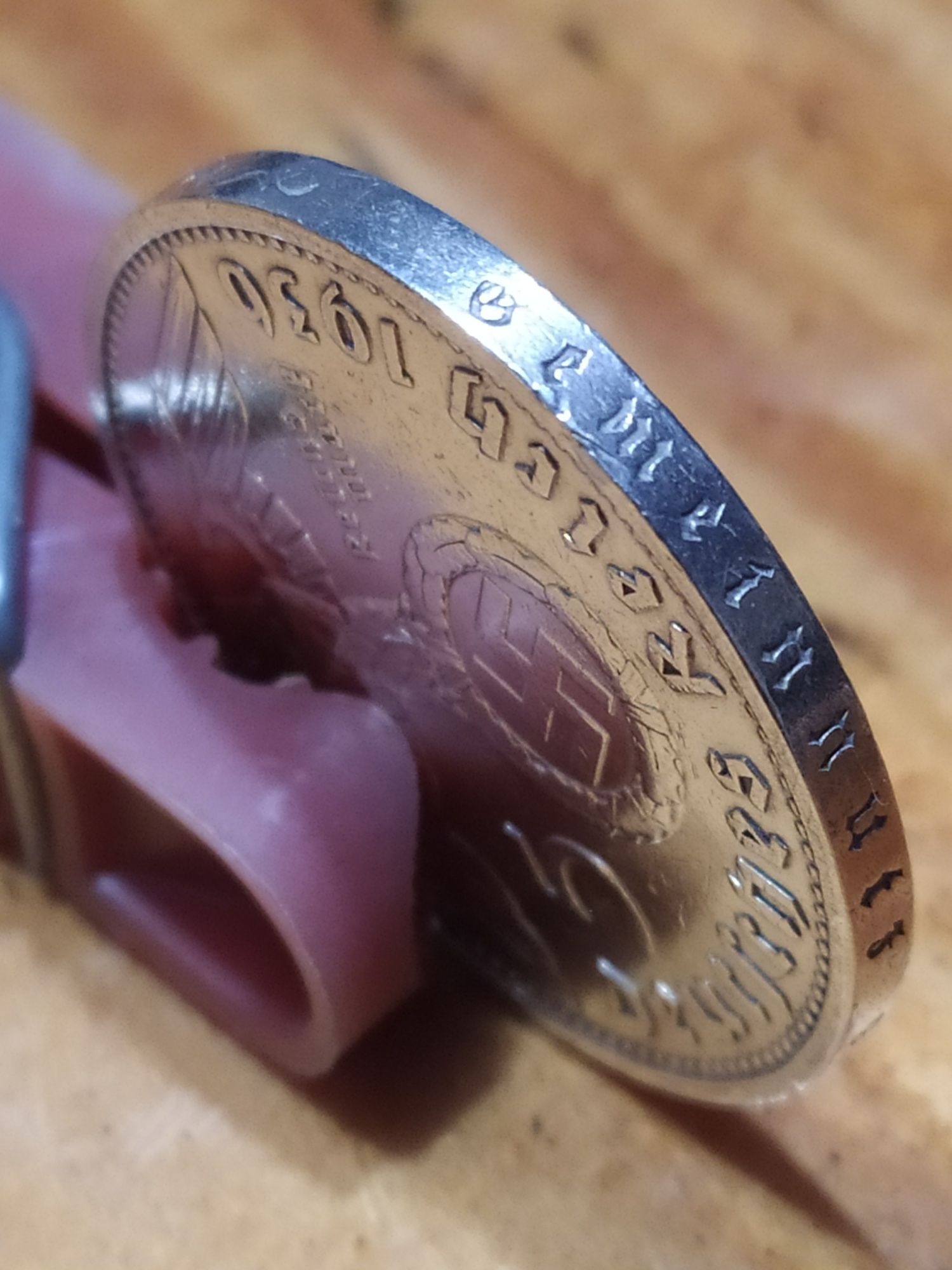 Срібна монета 5 рейхсмарки 1936 Крупна свастика.Серебро 900 °