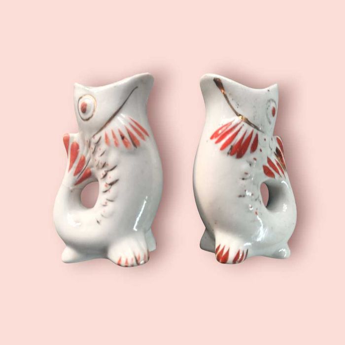 Фарфоровые рыбки от сервиза ссср 2 штуки