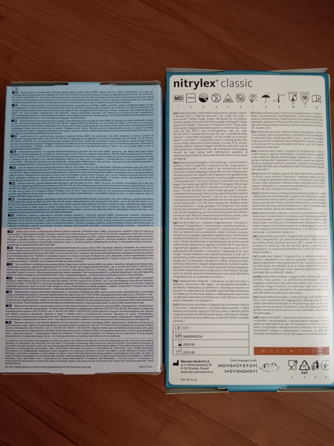 Rękawiczki Nitryl Mercator / Ambulex diagnostyczno ochronne L/XL 6 opa