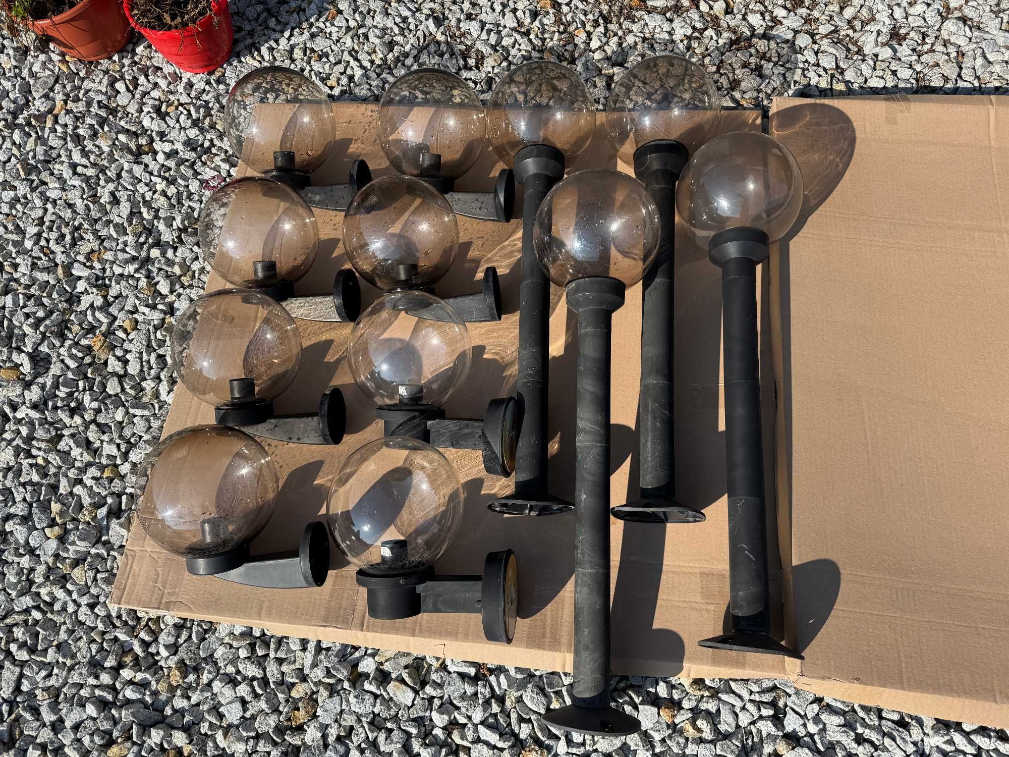 Lampy Zewnętrzne Komplet 12 szt. Stojące i naścienne.