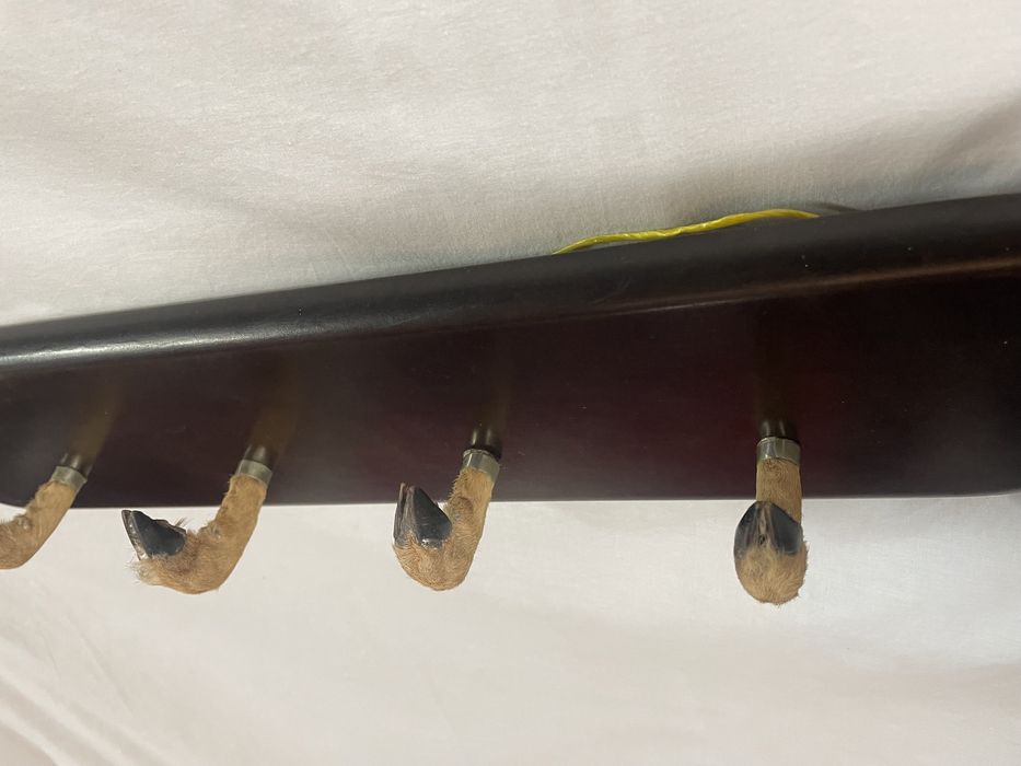 Cabide de madeira e cabrito