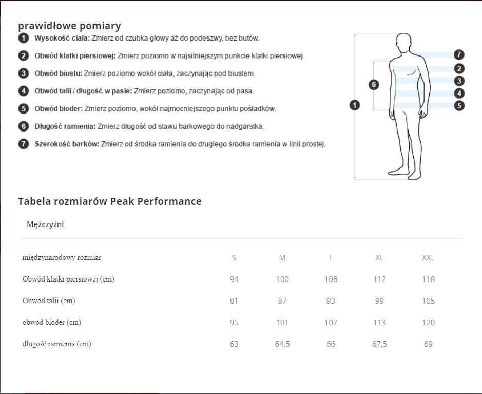 Nowa koszulka Peak Performance w kolorze czerwonym rozmiar M
