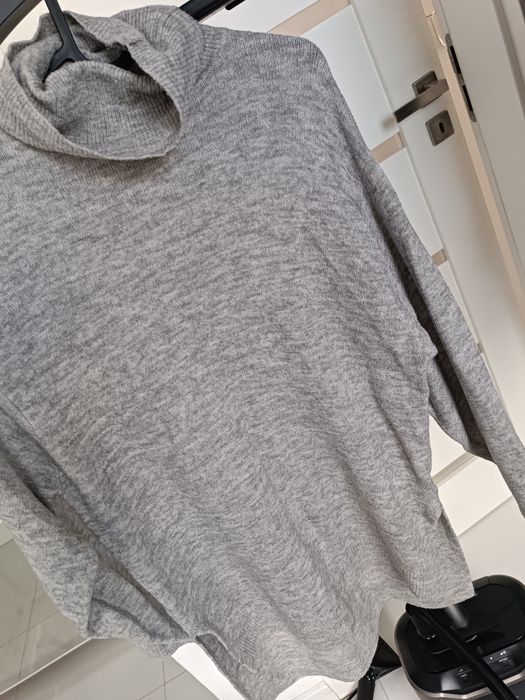 Długi sweter h&M M 38 10 golf z wełną