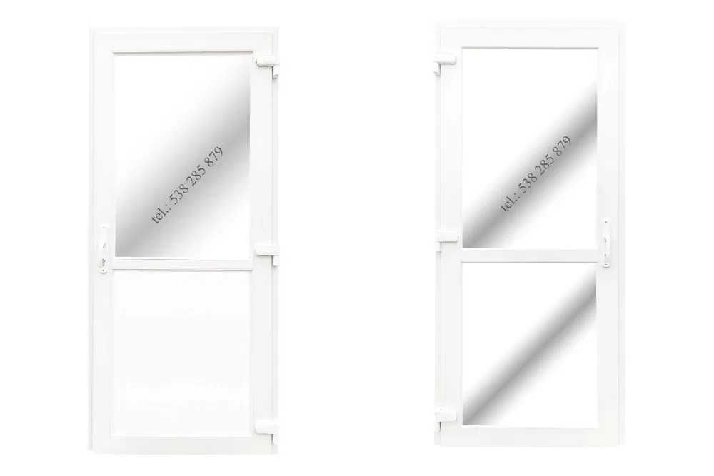 Drzwi zewnętrzne PCV 100x200 biale NOWE! OD REKI sklepowe biurowe