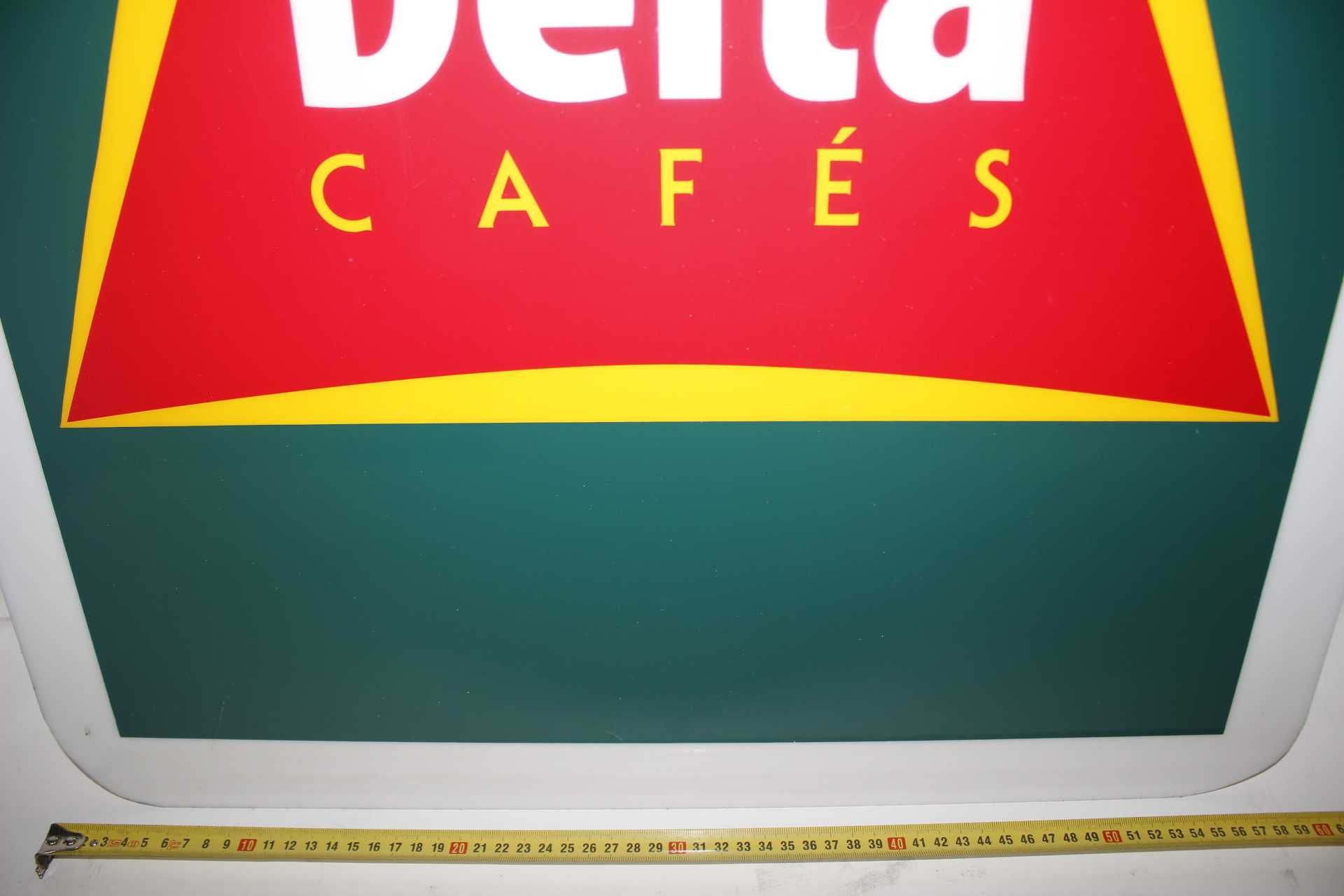 Placar publicitario / publicidade em acrilico - Delta Cafés - Anos 90