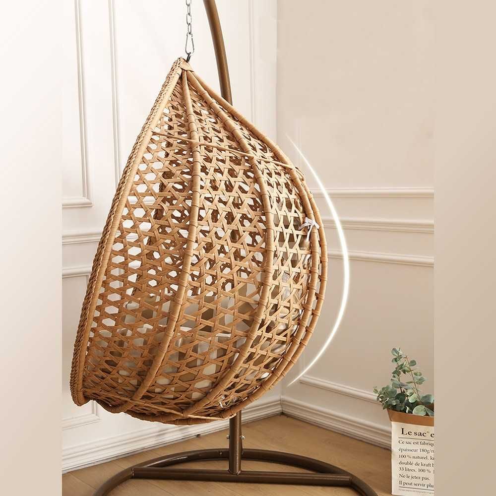 Fotel wiszący kokon huśtawka ze stelażem BOHO piękny super produkcja