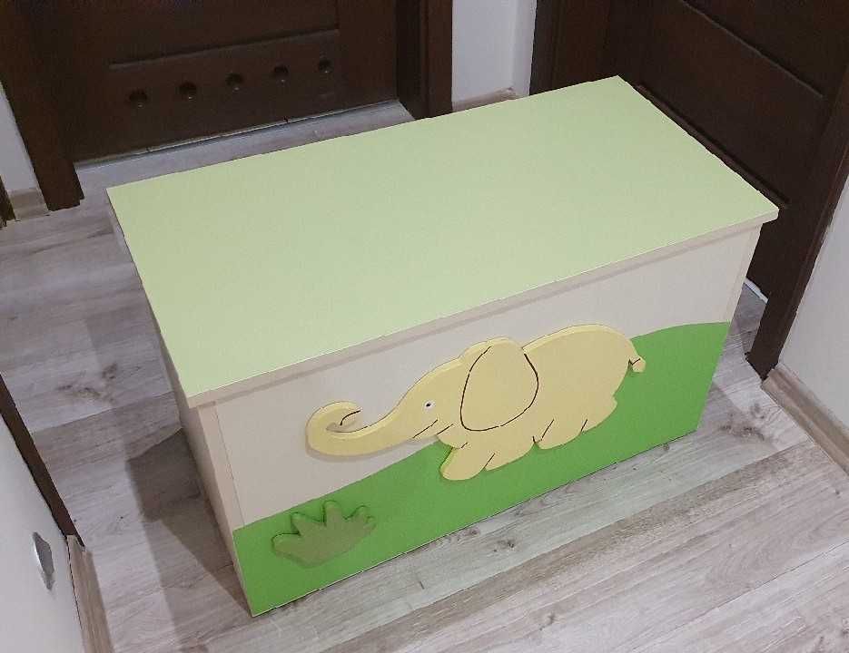 Kufer skrzynia 82x41x50 robiona na zamówienie ECRU 18mm
