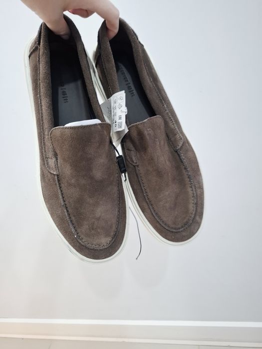 Meskie buty skórzane mokasyny brązowe nowe  45