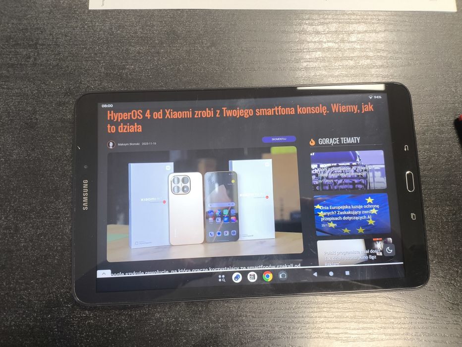 Tablet Samsung Galaxy Tab A SM-T580 2/16GB 10.1" Android 14