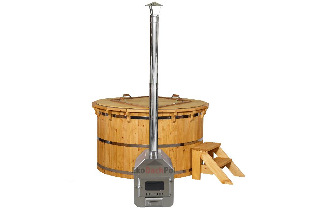 Basen Kąpielowy Balia Wodna Gorąca Beczka Bania Ruska z Piecem Hot Tub