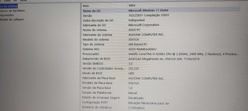 Portátil ASUS I5 15.6 "