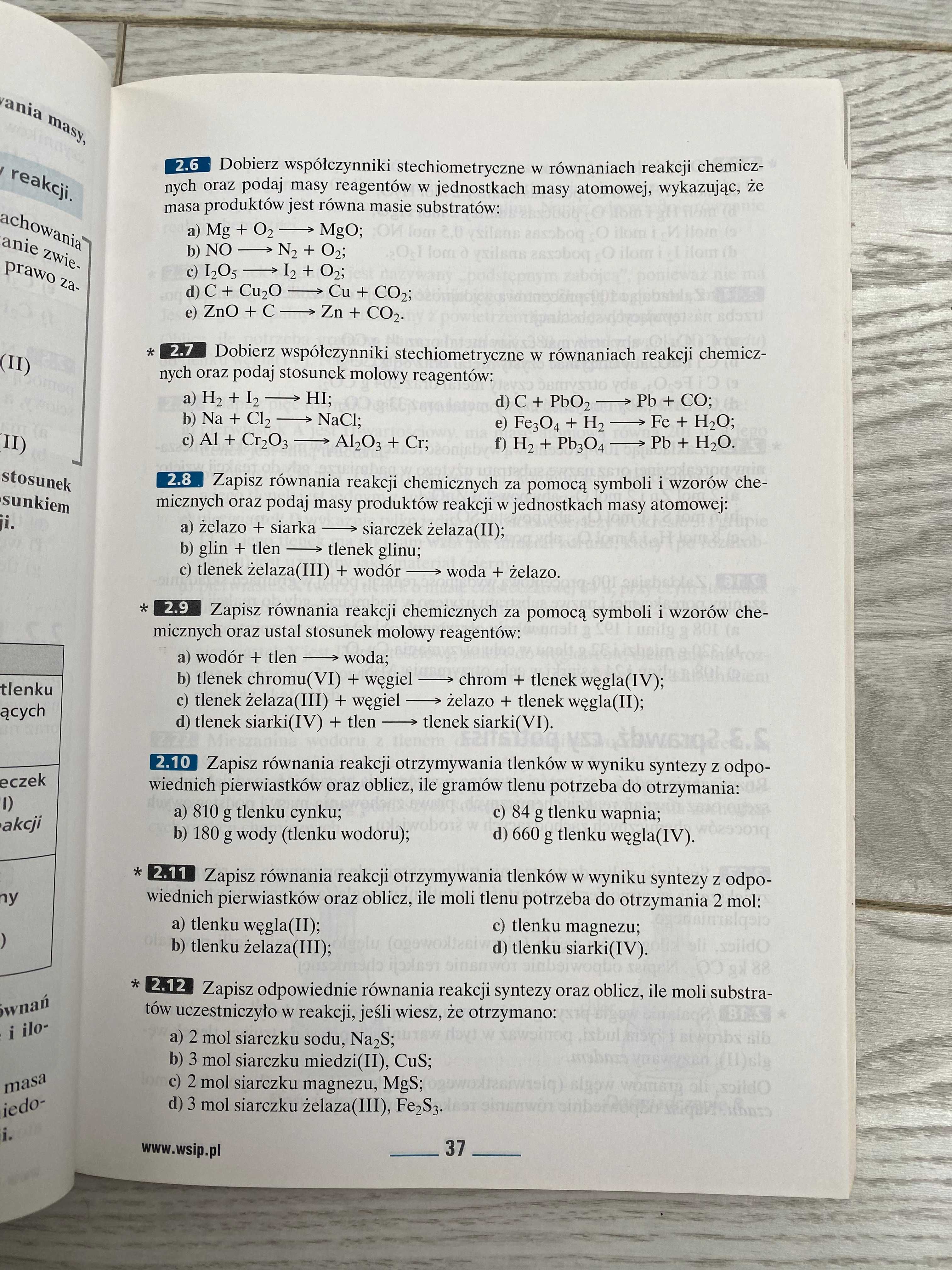 Zbiór zadań z chemii, zadania konkursowe gimnazjum, WSIP, NIEUŻYWANY