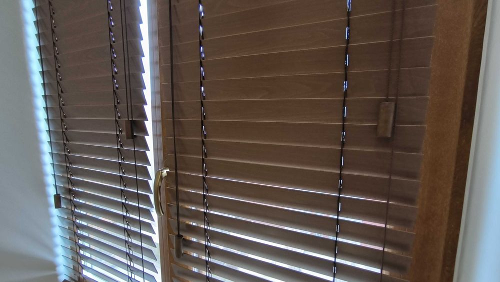 Жалюзі дерев'яні, лісовий горіх/cedar, ШхВ 593х1210 мм, ламель 50мм