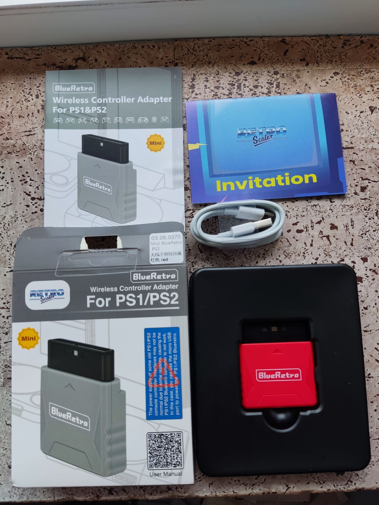 Blueretro ps1 ps2 adapter bluetooth