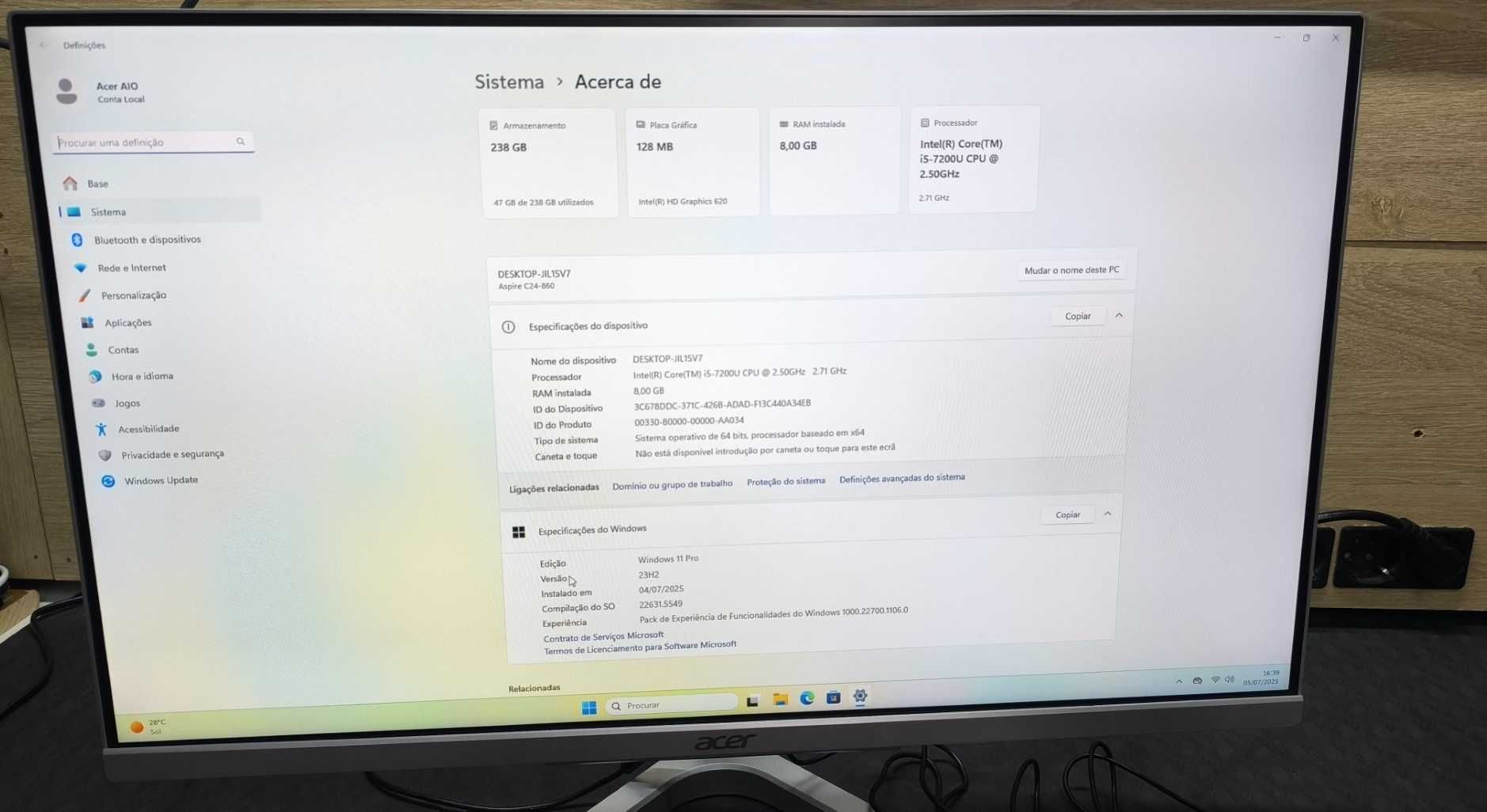 Computador Acer All in One Aspire C24-860