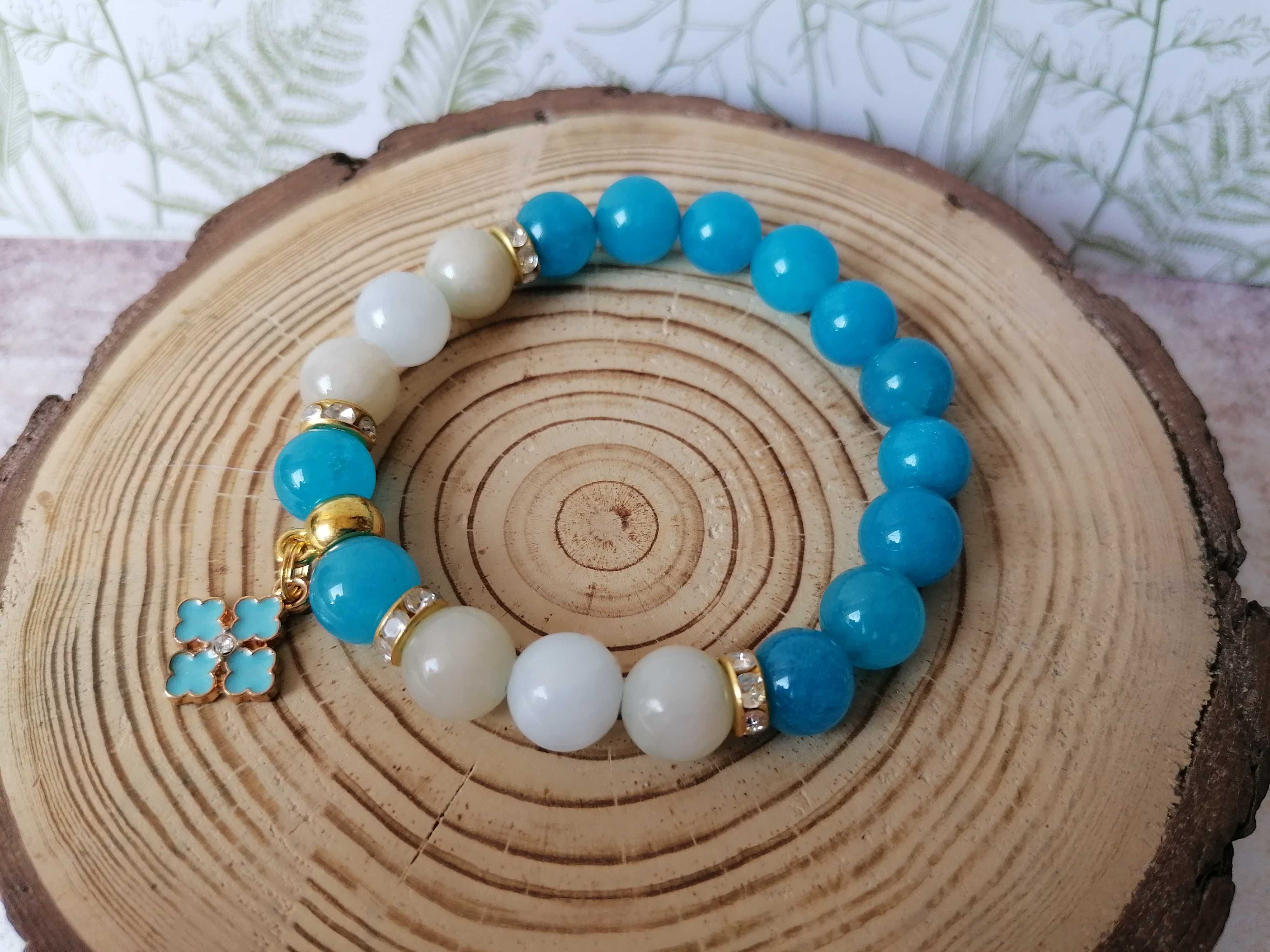 Handmade Bransoletka kamienie naturalne JADEIT