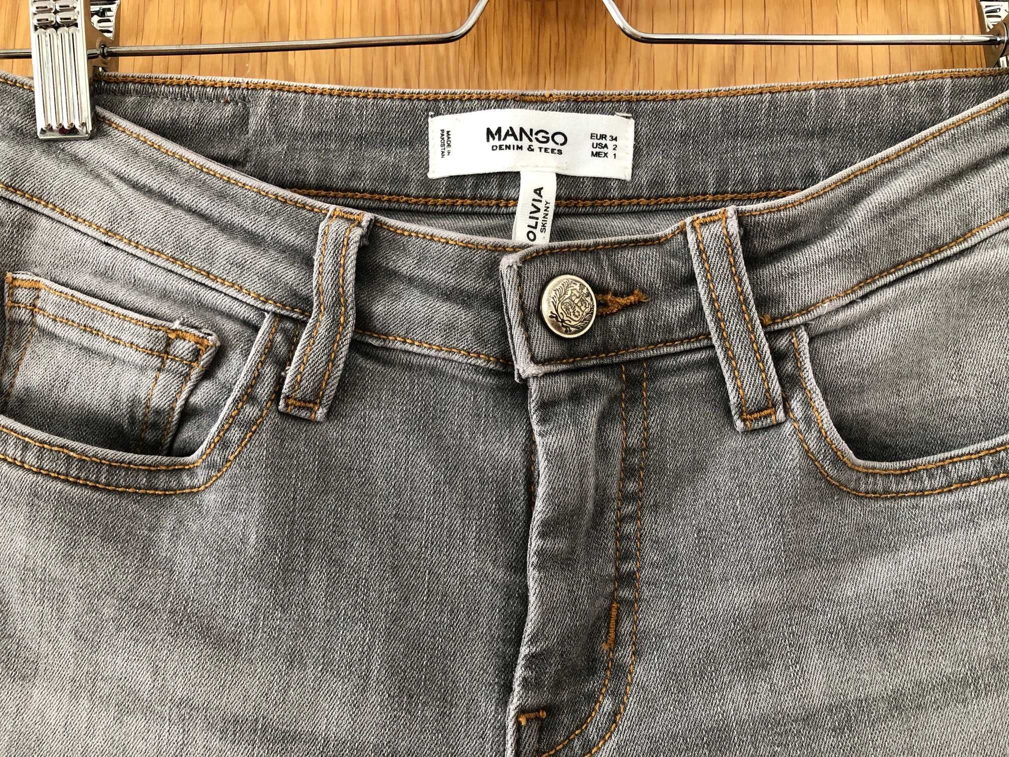 Jeans cinza da Mango (novos) - tamanho 34