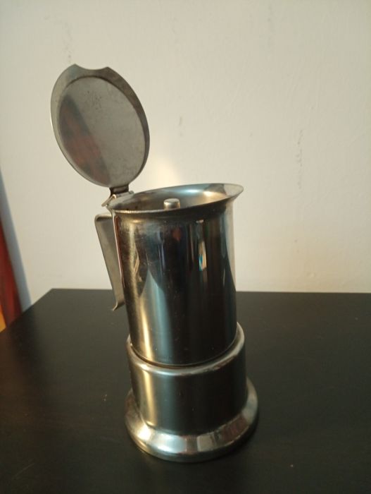 Cafeteira italiana vintage ALPU Puppieni "big goe" Moka aço inoxidavel