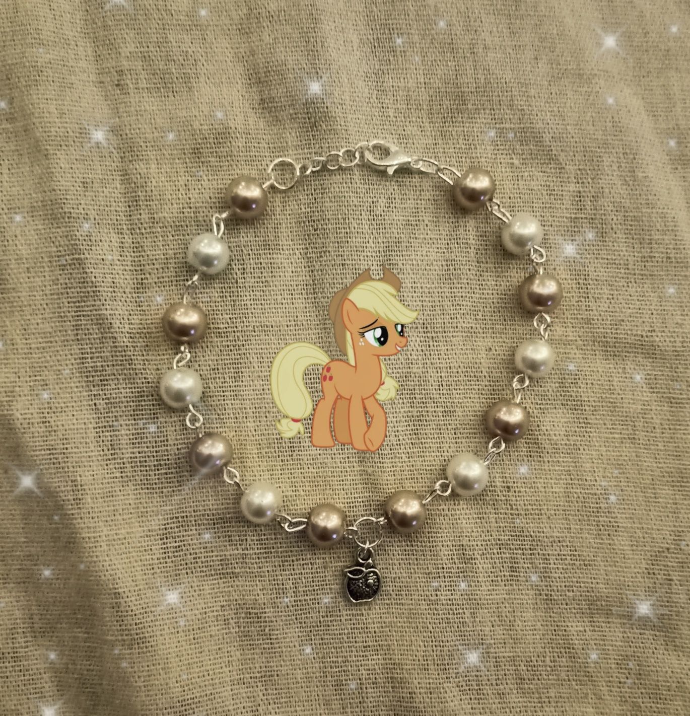 bransoletka handmade my little pony apple jack