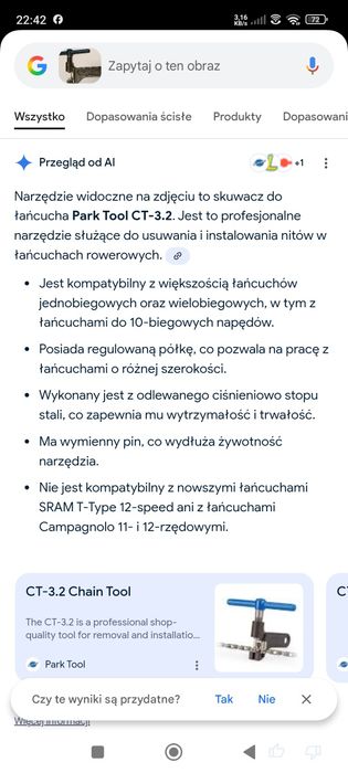 Ściągacz nitów łańcuchów Park Tool C.T 3.2 bdb