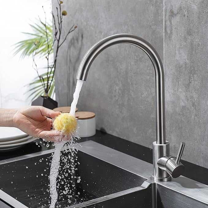 Nowa Bateria kuchenna Kran obracany o 360° ze stali nierdzewnej G3/8