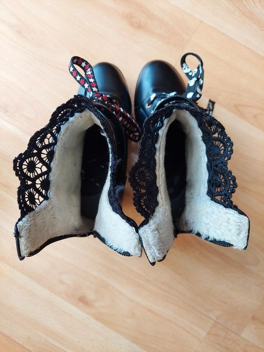 botki | koronka | futerko | futro | ocieplane | goth