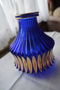 wazon szkło kobalt ze złotem