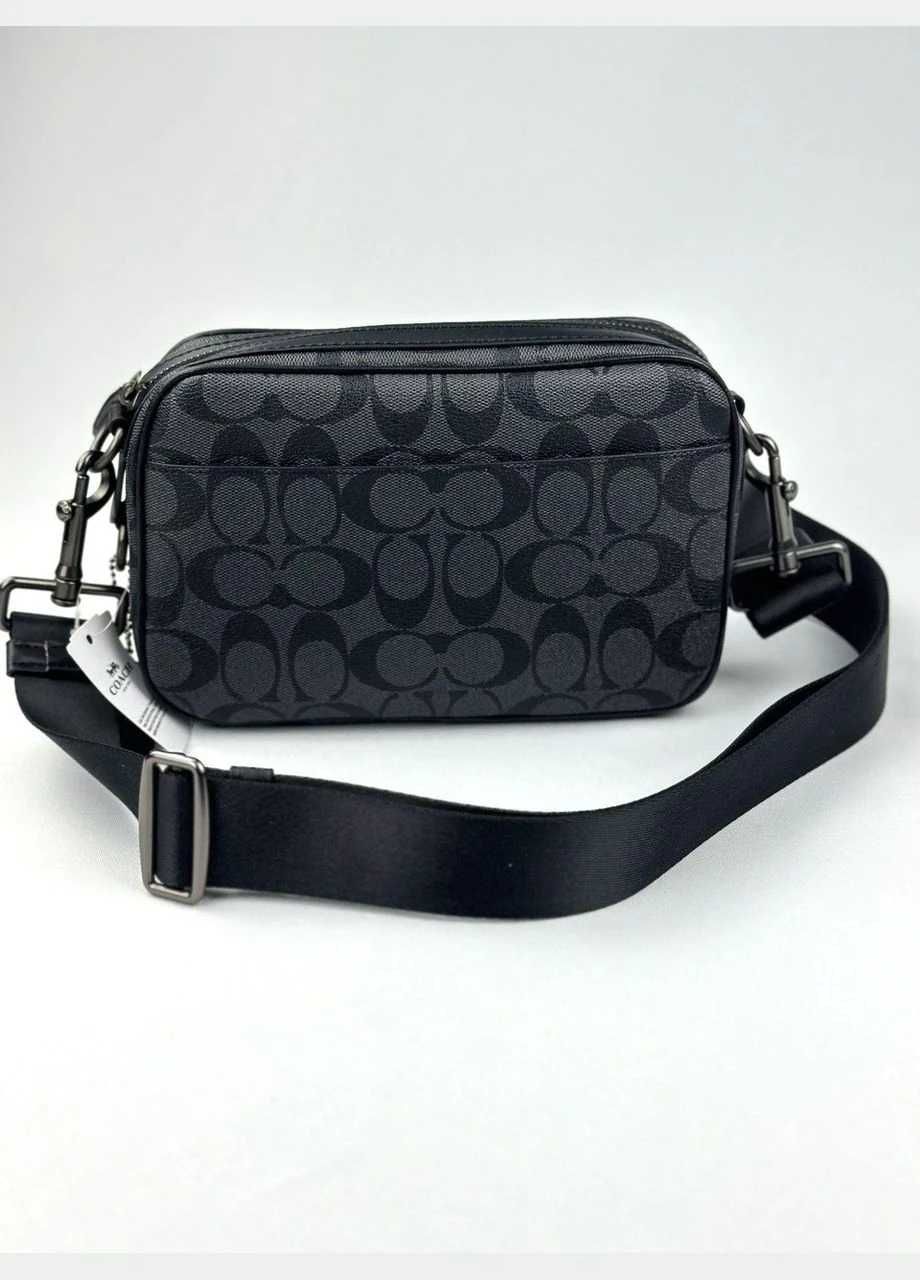 Сумка мужская Coach New York через плечо кожаная на плече