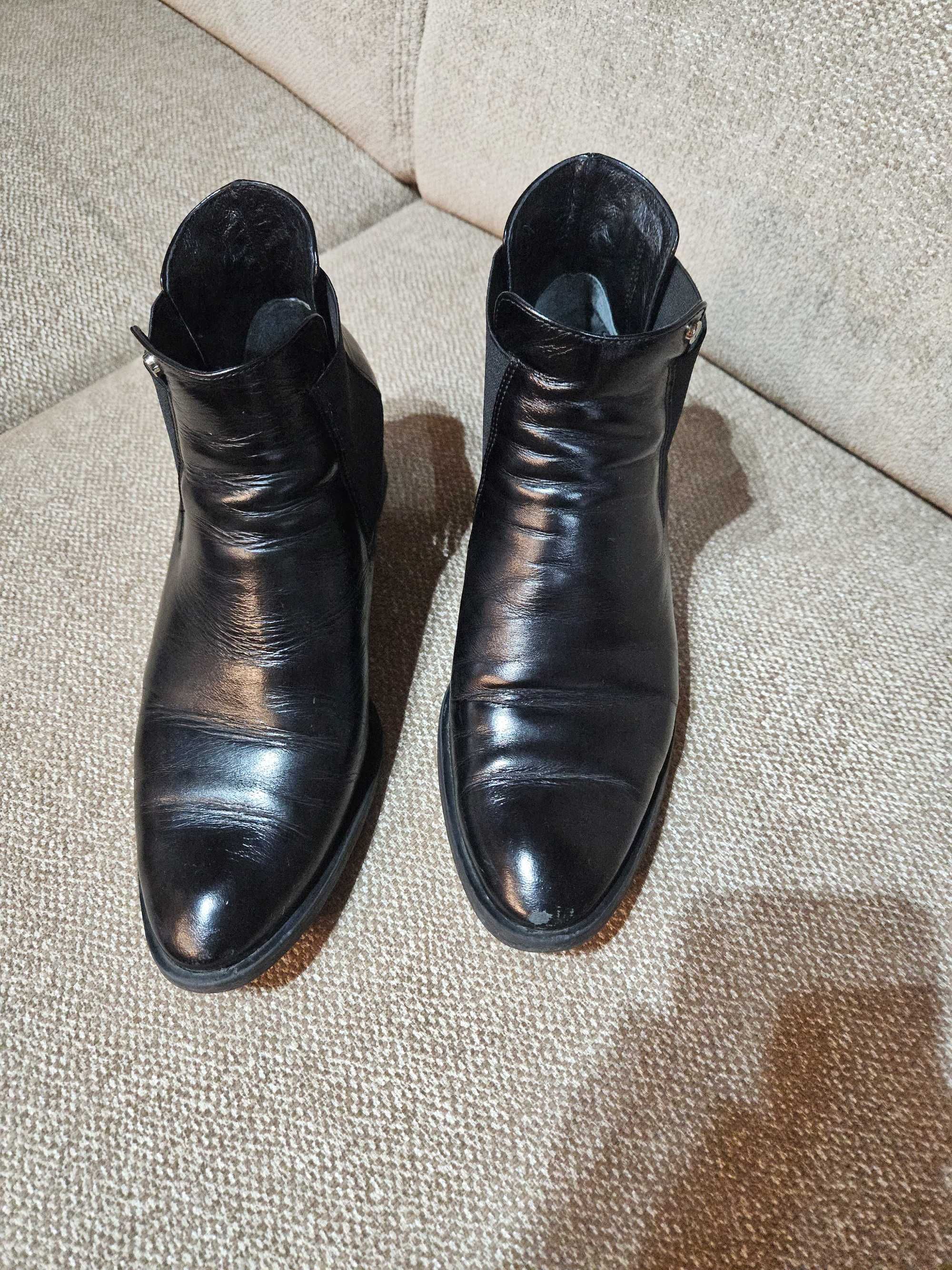 Buty damskie Venezia czarne skórzane rozmiar 39