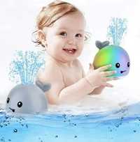 Іграшка у ванну для малюків "Кит фонтан" Mini Whale Fountain, сірий