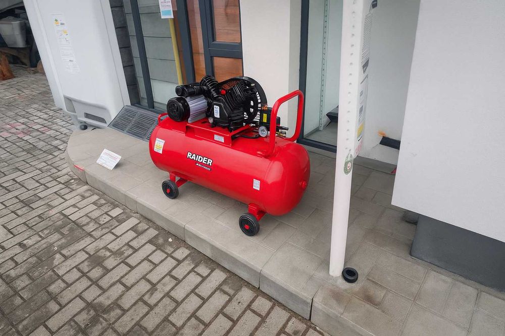Компресор масляний 100л RAIDER 450л/хв 3,5кВт компрессор масляный