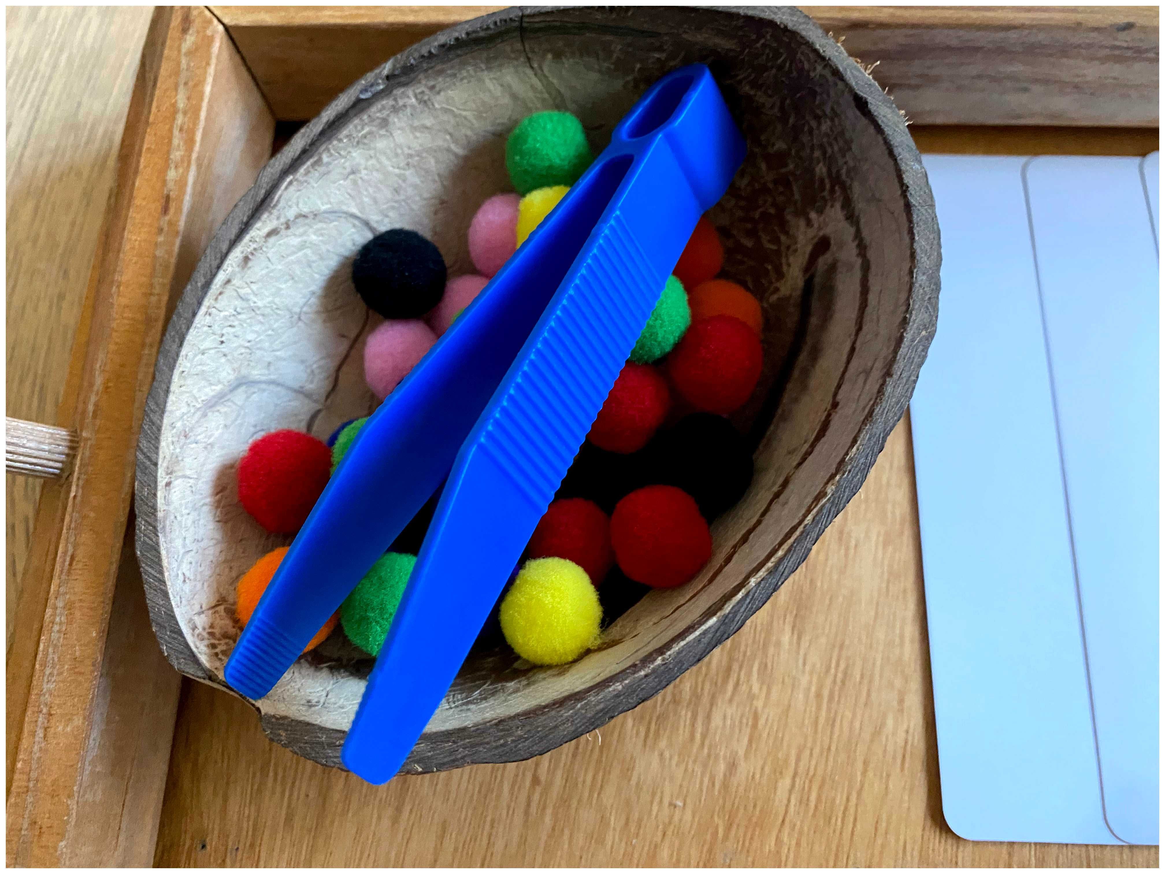 Conjunto Montessori - Tubo e Pompons