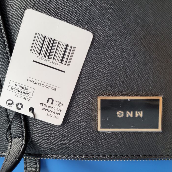 Nowa czarna torba shopper firmy mango