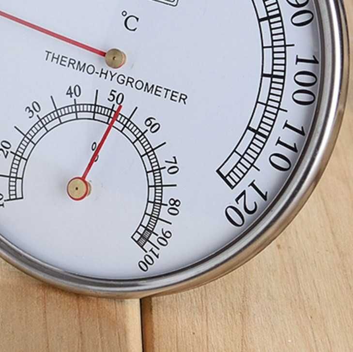 Термометр - гигрометр 0-120° для бани, дома -12,5см (НОВ.)