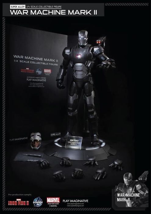 Фигурка 1/4 Iron Man Super Alloy War Machine Mark 2 тип hot toys