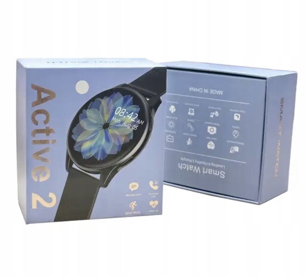 Smart Watch Bluetooth Active 2 T2 pro złoty, pasek gumowy