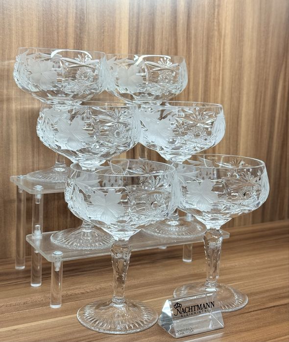 Хрустальные креманки шампанки Nachtmann серия Traube (виноград) GDR